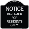 Signmission Bike Rack for Residents Heavy-Gauge Aluminum Architectural Sign, 18" x 18", BS-1818-23530 A-DES-BS-1818-23530